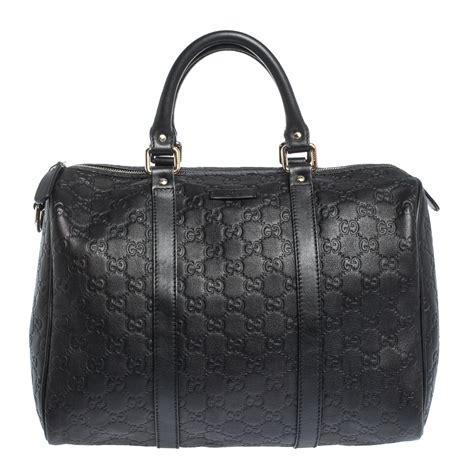 gucci joy medium boston bag black leather|Gucci Boston bag vintage.